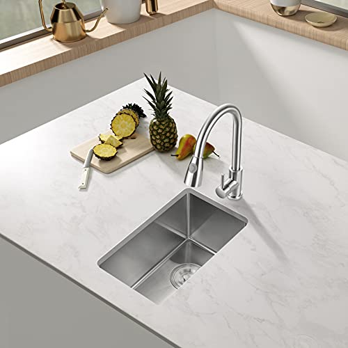 Gaomasck Bar Sink, 10 X 17 Inch Kitchen Sink Undermount Single Bowl 16 Gauge Stainless Steel Sink, High-End Handmade For Kitchen Sink, Bar Sink Or Outdoor Sink #TOP6