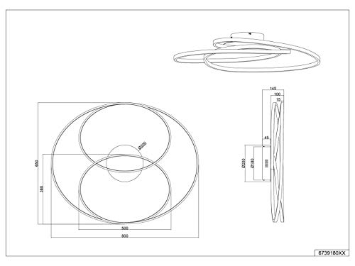 Trio, Plafoniera, Gale incl. 1xLED