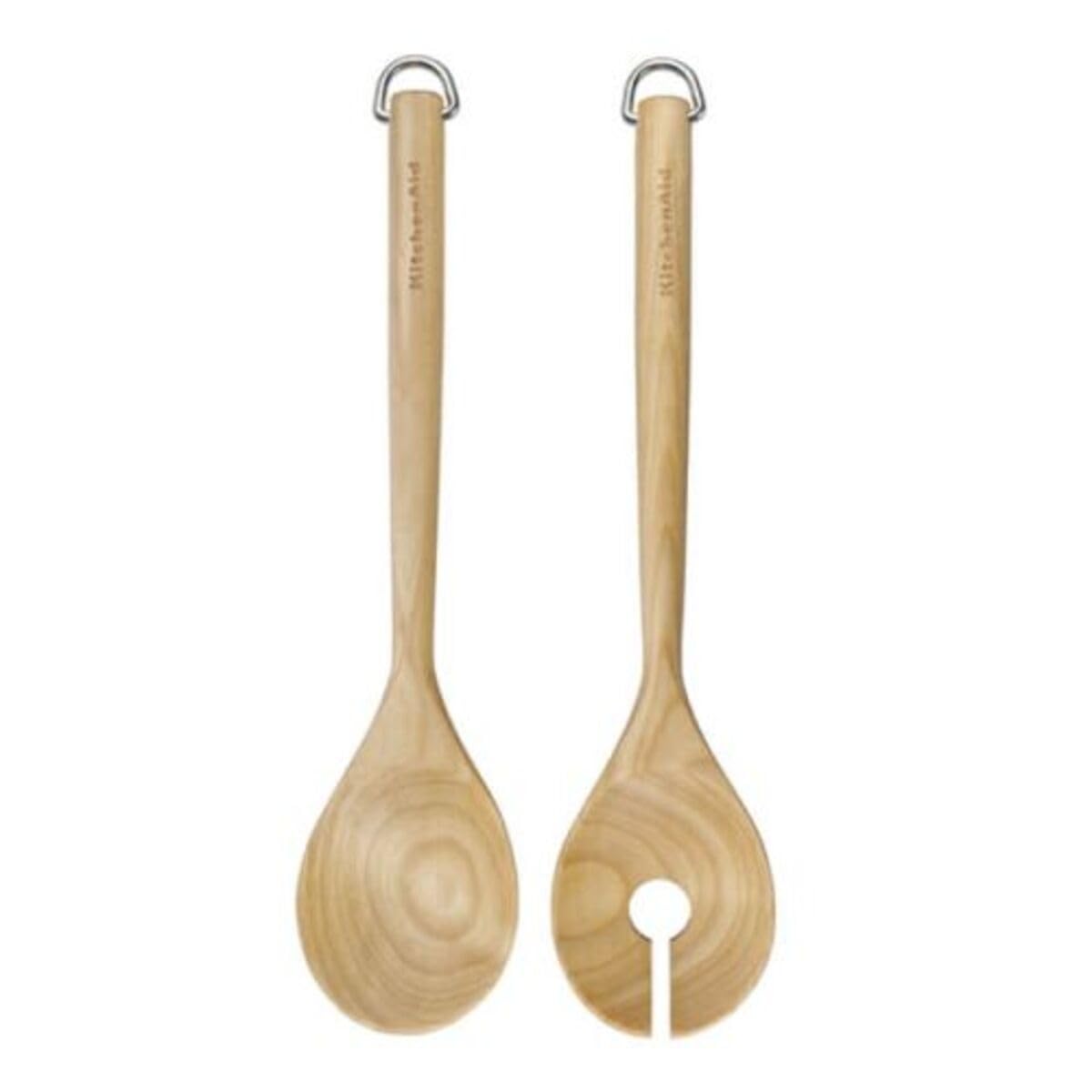 Kitchenaid Birchwood Salad Servers, Fork And Spoon