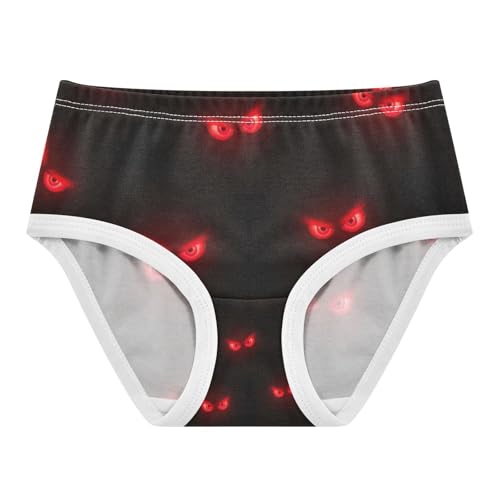 Toddler Briefs, Glowing Red Eyes Girls' Cotton Brief Underwear, 2–8 Years