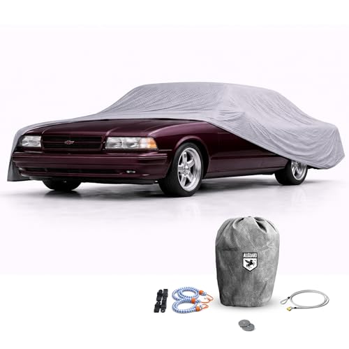 Image of Weatherproof Max Car Cover & Warranty Compatible with Chevrolet 1994-1996 Impala - Outdoor Cover Theft Cable Lock Car Accessories Better Than Waterproof