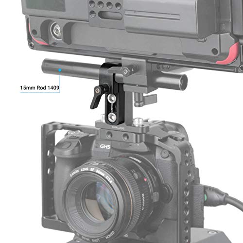 Image of SMALLRIG Single 15mm Rail Clamp Mount Rod Clamp with Long Hole on Plate /Cage /Handle for Rod Extension - 1549