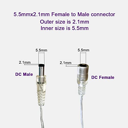 Image of jXIN 12V DC Sensitive Dimmer Switch for Neon Sign, Low Voltage Unique Female Male Connector with 2 Female Power Jack Adapter Suitable for LED Strip Light
