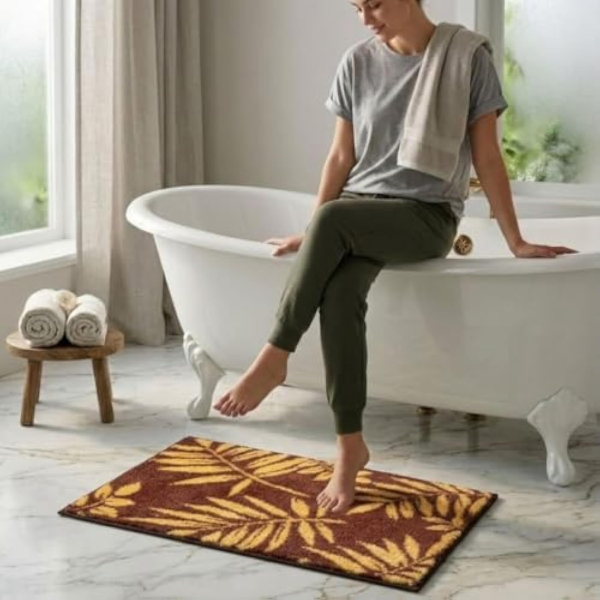 Designer Soft Anti Slip Bath Mat 38x58 cm