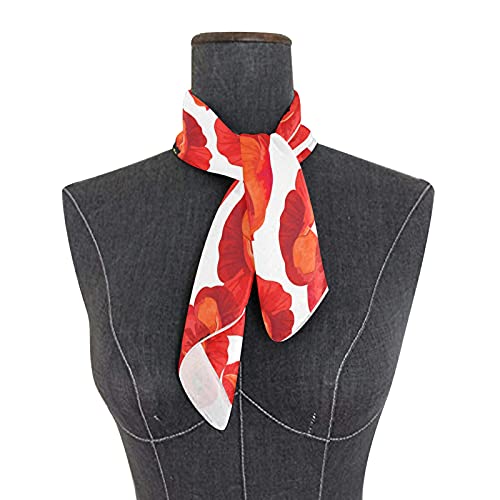 Poeticcity Women Silk Scarf Hair Wrap Shawl Chiffon Stole Square Scarves Headscarf3