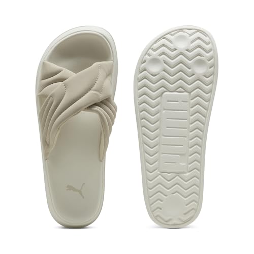 PUMA Puma Women's Leadcat Platform Slide Sandal, Desert Dust-Warm White, 7