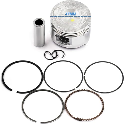 Trkimal 47mm Zylinderbaugruppe Performance Big Bore Zylinder Kit Ersatz für GY6 80CC 139QMB MTB Scooter Moped Go Kart