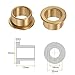 HARFINGTON 2pcs Flange Bearing Sleeve 16mm Bore 20mm OD 12mm Length 2mm Flange Thickness Bronze Bushing Self Lubricating Bushings Sleeves for Industrial Equipment