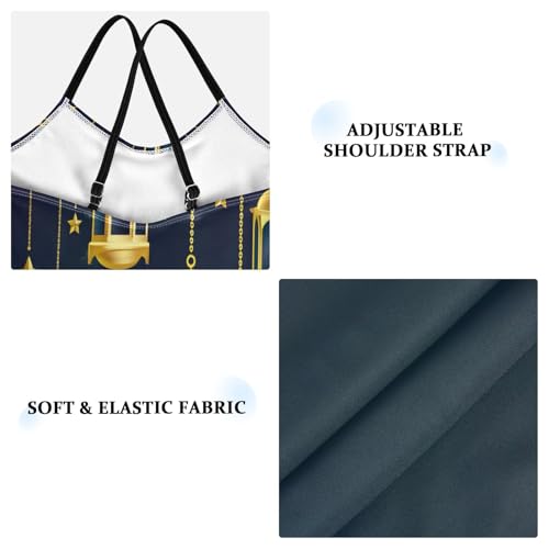 Girl Bathing Suits Beach Swimsuit Girls 3-10 Y with Adjustable Shoulder Strap, Golden Ramadan Lanterns3