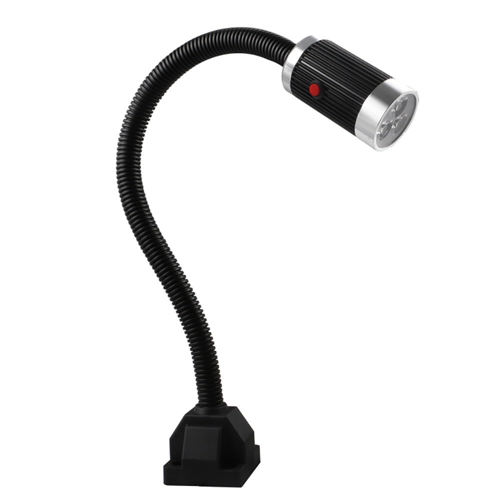 Światło robocze do obrabiarek, potężne światło magnetyczne, oświetlenie LED, światło do tokarki CNC, odpowiednie do frezarek, szlifierek, stołów warsztatowych (9W-24V, śrub)