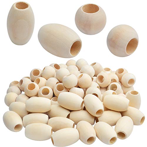 Natural Wooden Spacer Beads - 100pcs Large Hole Unfinished Tube Beads for DIY Handmade Decorations, Bracelets, Pendants & Crafts