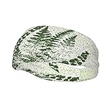 Bandeau de cheveux en forme de feuille de fougère. Matériau : les bandeaux de sport sont fabriqués en polyester, léger, respirant, doux et évacuant la transpiration ; gardez vos yeux loin de la sueur, évacuez l'humidité et sèchent rapidement, très confortable.