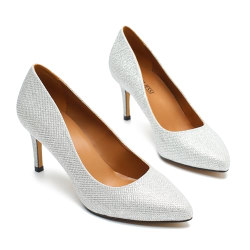 Image of Unisex Men's Women's Classic Mid Kitten Heel Pumps