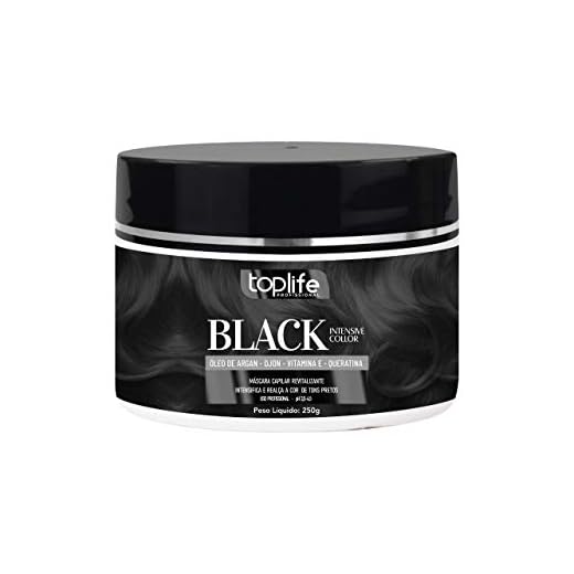 Máscara Capilar Matizadora Preta Black Toplife 250g