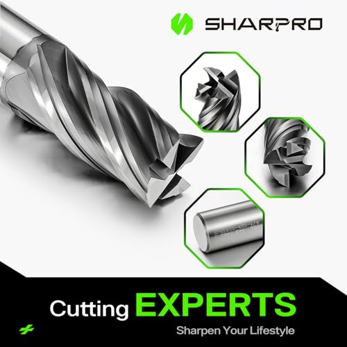 Image of 1 /4 Inch Shank Carbide Square End Mill, 4 Flute CNC End Mills, Heat-Resistant Metal Endmill Suitable Alloy Steel, Stainless Steel