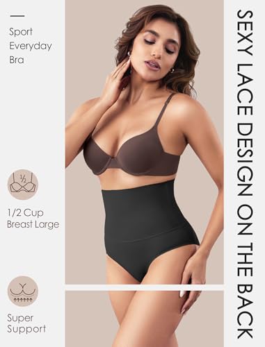Image of Livona Lace Bralette for Women - Comfort Sports Bra Wireless Padded Bralette with Support Workout Tops Cami Crop S-XXL