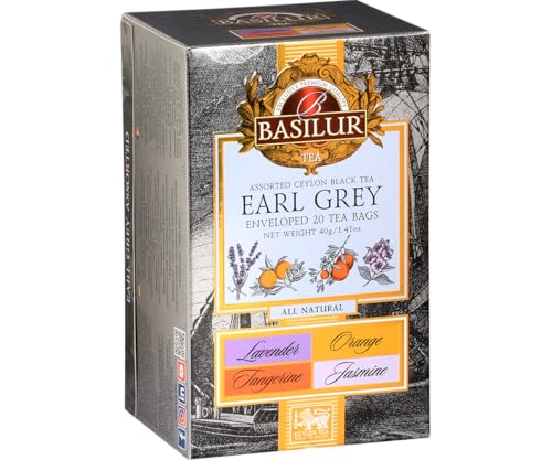 Basilur Tea - Earl Grey - 20 Tea Bags Assorted Gift Pack…