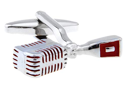 Set de Mancuernillas para Hombre Daesar con Micrófono Rojo miniatura 3