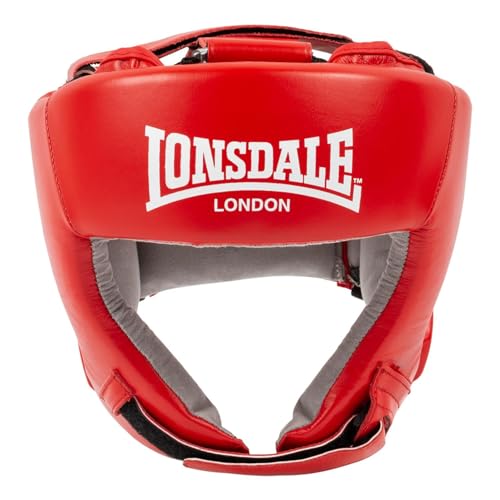 Protection de la tête en cuir Lonsdale PROTEC casque de boxe noir