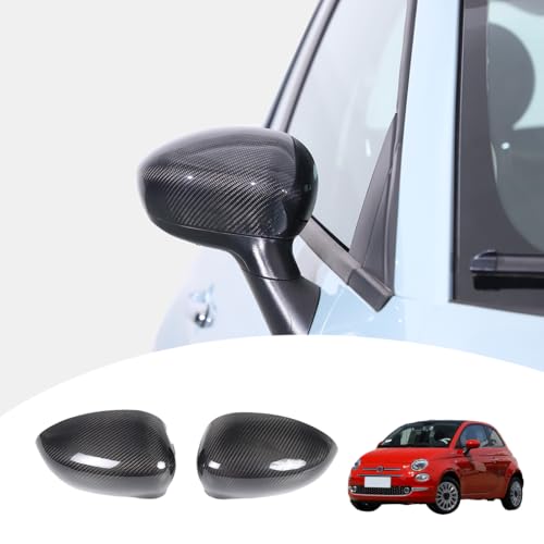 Coque de rétroviseur en carbone véritable pour Fiat 500 look sport premium