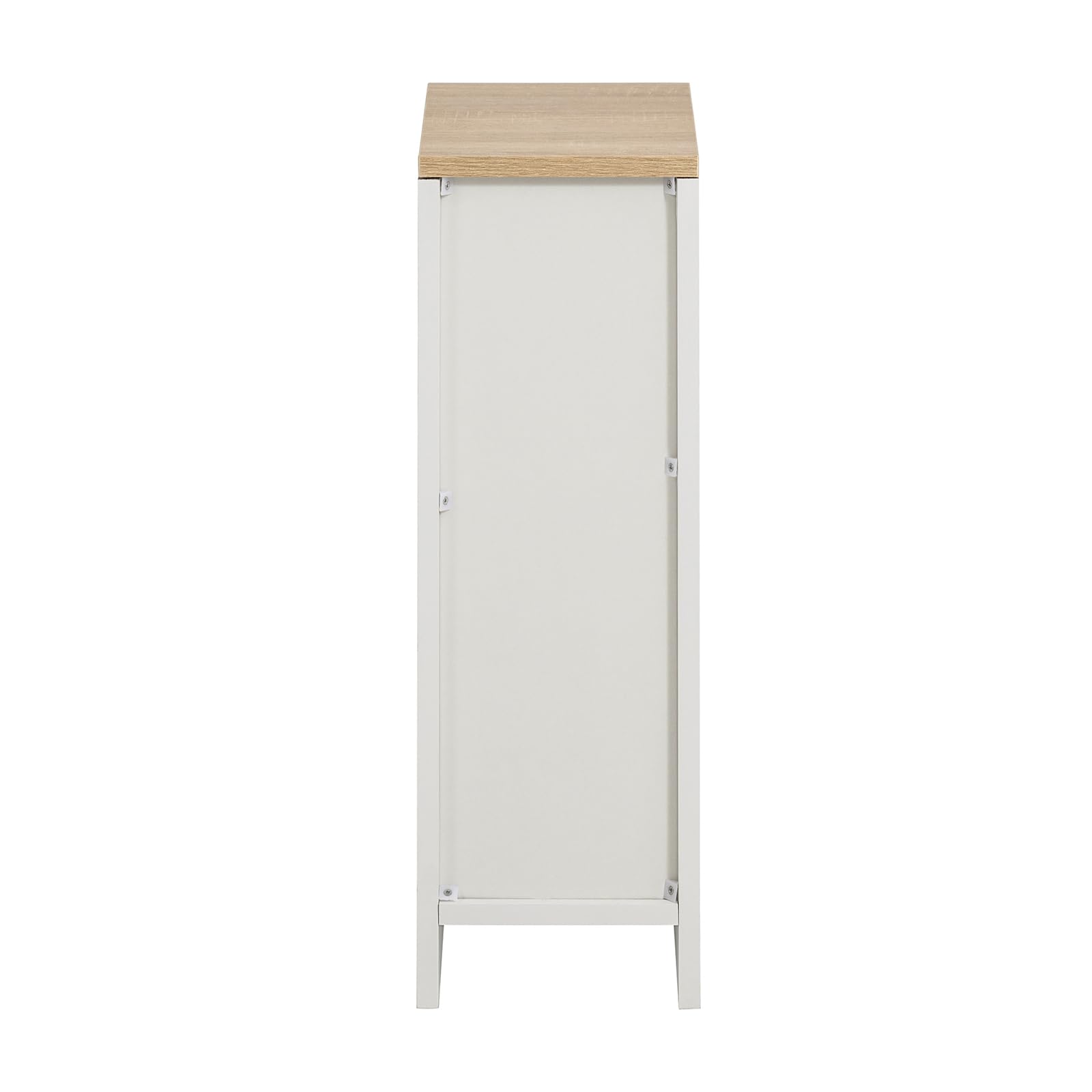 SoBuy Mesita de Noche Estrecha 20 cm con cajón Mesa de Noche ahorradora de Espacio & mesilla de Noche para Espacios pequeños Dormitorio salón Blanco 20x35x60 cm FBT111-WN