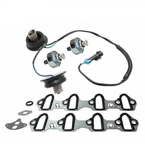 Image of MS98016T Knock Sensor Harness Intake Manifold Gasket Kit Compatible with Cadillac Escalade Base 2002-2006, for Chevy Avalanche 1500 Base 2002-2005, Silverado 1500 SS 2003-2006 KS116