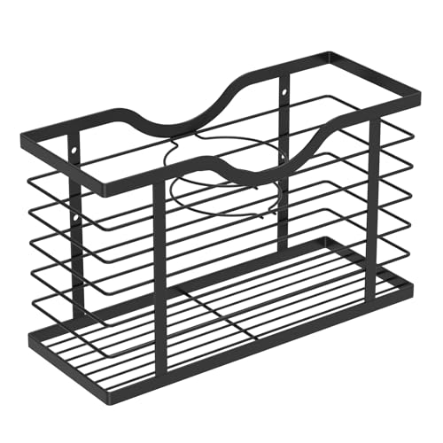 3-in-1 Hair Dryer Holder, 3 Compartments Hair Tool Organizer, Rustproof Dryer Organizer, Adjustable Height Blow Dryers Holder Multifunctional Blow Dryers Rack Practical Hairs Tool Storage for Dorm