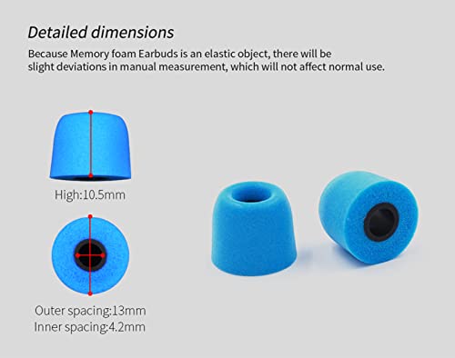 CCA Memory Foam Earbud Tips Soft&Bouncy Premium Replacement EarphoneTips (3 Pares) miniatura 4