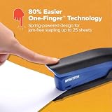 Bostitch Office InPower Spring-Powered Desktop Stapler, 20 Sheet Capcity, Built in Remover, Blue (1122)