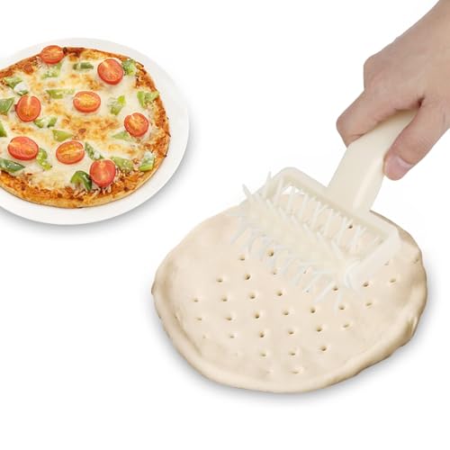 Pizza Dough Docker, Dought Cookie Pie Pizza Bread Pastry Lattice Roller Cutter with Spikes, Pin Puncher Dough Hole Maker Household DIY Baking Docking Pastry Tool for Pizza Pie Cookie Pastry Bread