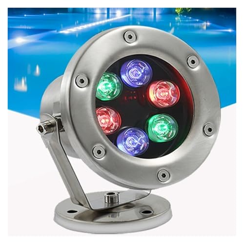 LGJEGD Éclairage subaquatique à LED, indice d'étanchéité IP68, basse tension 12 V, projecteurs pour bassin en acier inoxydable 304, adaptés l'éclairage...