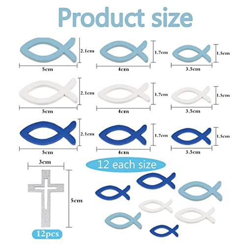 JINCHENG Pesci in Legno Decorazione,120Pcs