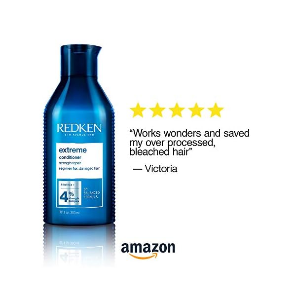 Redken Extreme Conditioner | Anti-Breakage & Protection for Damaged Hair | Strengthen and Fortify Hair | Infused With Proteins | For Weak, Brittle Hair | 10.1 Fl Oz