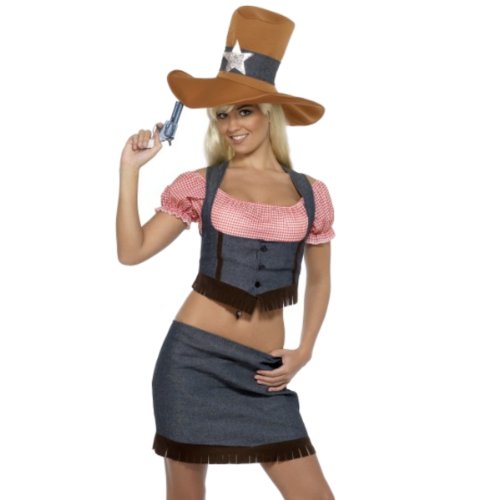 New Cowgirl Fancy Dress Wild West Costume 12-14 (disfraz)