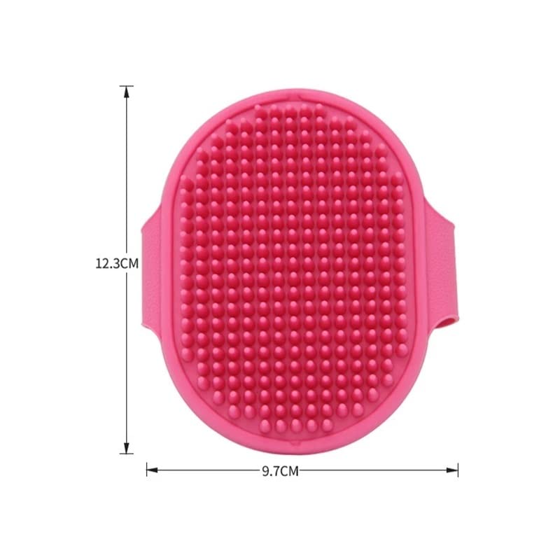 Pet Brush, Pet Brush Soft Rubber Dog Bath Brush Comb Cleaning Massage Grooming Cat Brush Blue Red Green Pet Supplies Pet Brushes