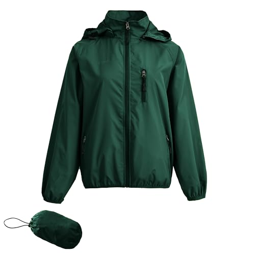 Image of Women's Lightweight Waterproof Jacket Packable Windbreaker Running Coat