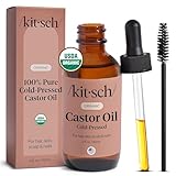 Kitsch Organic Castor Oil for Hair Growt...