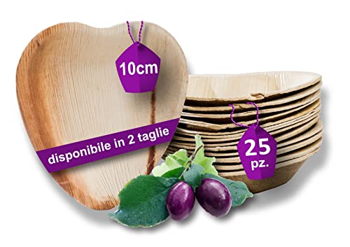 25 Piatti in foglia di palma rotondi 25 cm usa e getta. Servizio da 25 Piatti in foglia di palma rotondi 25 cm usa e getta. Servizio da