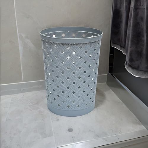 Image of Nilkamal Round Garbage Dustbin|Ideal For Bathroom, Kitchen, Office, Bedroom|Set Includes 1 Dustbin | Size - 13 Ltr | Grey