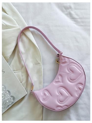 Verdusa Women's Crescent Shoulder Bags Top Handle Handbag Zipper Purses2