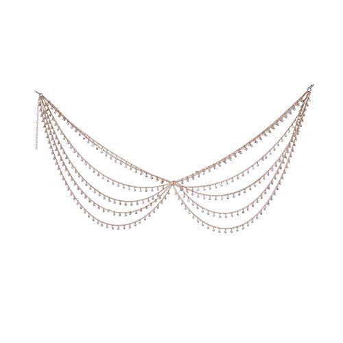 Cadena de aleación de metal dorada ideal para fiestas y cenas de gala