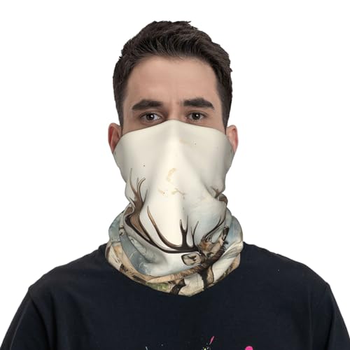 Moose deer Rustic Lodge Forest vintage Cuello para mujeres y hombres para motocicleta, ciclismo, esquí y otras actividades miniatura 2