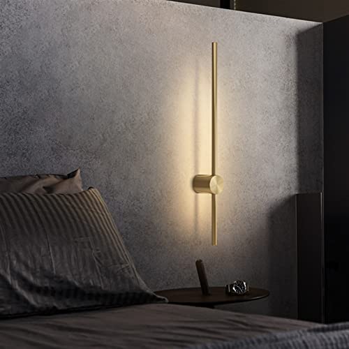 Lámpara LED de pared tira larga dorada para pasillos y salones 3