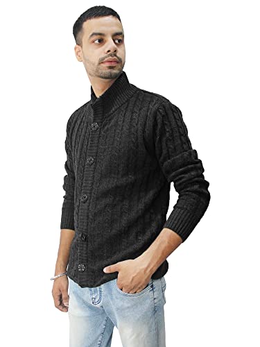 Image of Matelco Mens Woollen Buttoned Sweater Full Sleeves for Winters