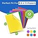 Dunwell Clear Plastic Folders for Documents (12 Pack, Assorted Colors) - Letter Size Plastic File Folder Sleeves 8.5x11 - Durable & Tear-Resistant Poly Document Folder Jackets for School Office & Home