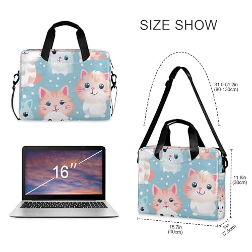 Maletín para portátil ALAZA con diseño de gato, 13-15.6 pulg miniatura 4