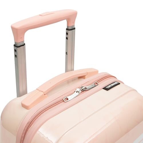 Image of YAYAVAR Princess Kids Trolley Suitcase - 45L | Hard-Sided Printed Cabin Luggage with 8 Wheels, Scratch Resistant, Lightweight Travel Bag (50cm)