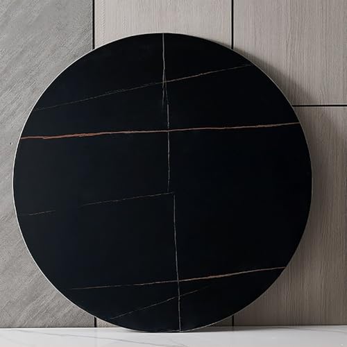 Ybyltcdj ��^�_�C�j���O�e�[�u���v���[�g �~�`��]�� �X���[�Y�ȉ�] ���炩�É��^�[���e�[�u�� �嗝�΂̃p�^�[��60cm-100cm �g���s�v �H�ו������L���₷��(Black gold,60cm)