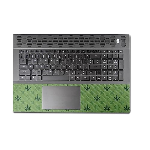 Image of MightySkins Carbon Fiber Skin Compatible with Alienware M18 R1 (2023) Full Wrap Kit - CBD Green | Protective, Durable Textured Carbon Fiber Finish | Easy to Apply & Change Styles | Made in The USA