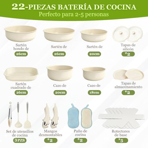 La Mejor Recopilación de Juegos de sartenes y ollas - los más vendidos. 24 Imagen adicional